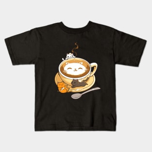 Latte Cat Kids T-Shirt